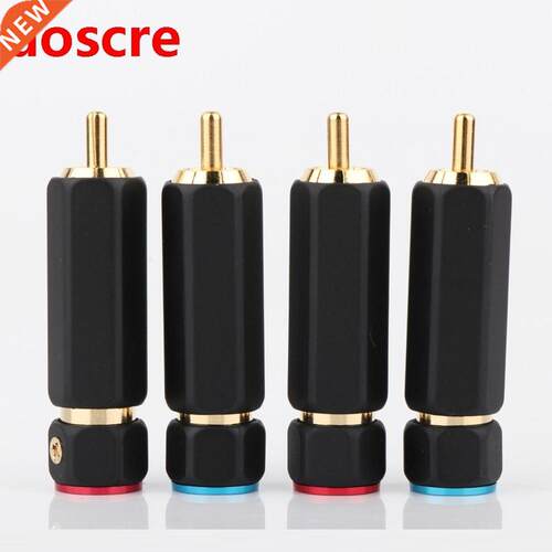 8PCS R1736 Hi Performance Pailiccs RCA Plug Cable Male Conne