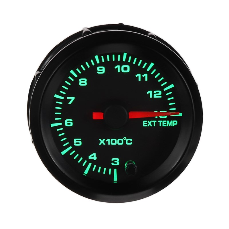 1pc 52mm 7 Color LED Smoke Face Car Exhaust Gas Temp Gauge E
