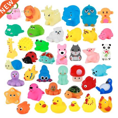10Pcs/Set Cute Baby Bath Toys Wash Play Animals Soft Rubber