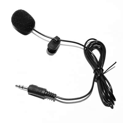 for Phone External Clip-on Lapel Lavalier Microphone 3.5mm J