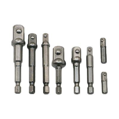 8 Sizes Chrome Vanadium Steel Socket Adapter Power Set Hex S