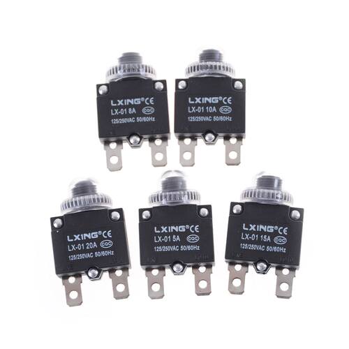 Thermal Switch Circuit Breaker Overload Protector 5A, ,8A,10