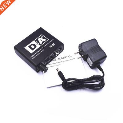 Coaxial Toslink to Analog Audio RCA L/R Converter US Adapter