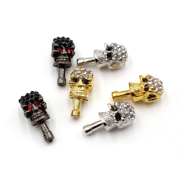 Fashion Universal Dust Plug Skull Diamond Headphone plug cap