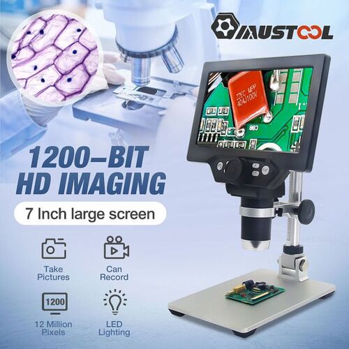 MUSTOOL G1200 Electronic Digital Microscope 12MP 7 Inch Larg