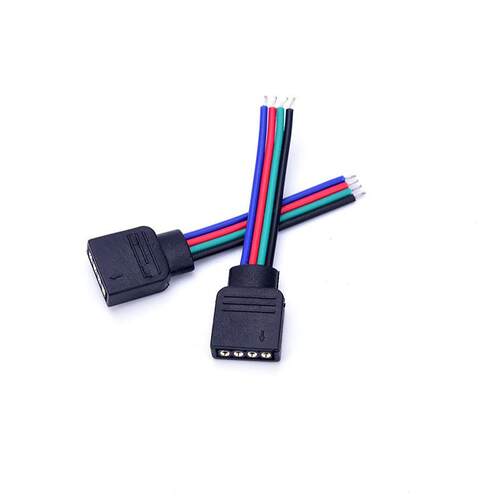10Pcs 4pin 5CM led wire connector Male/female Plug Connecto
