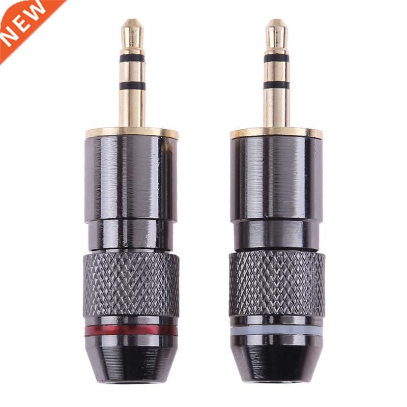 2pcs 3.5mm Stereo 3Pole Male Plug Solder Adapter Connector