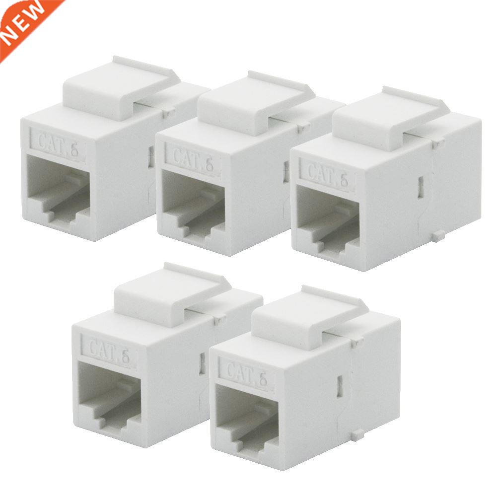 5Pcs Socket Adapter Port Per Set CAT6 RJ45 Jack Female Coupl