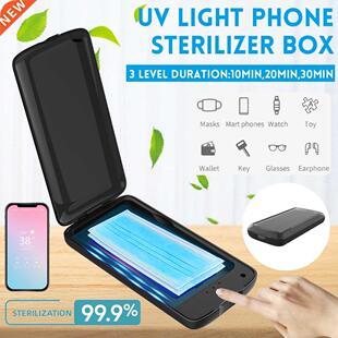 Portable Dual UV Light Sterilizer Box Jewelry Phones Cleaner
