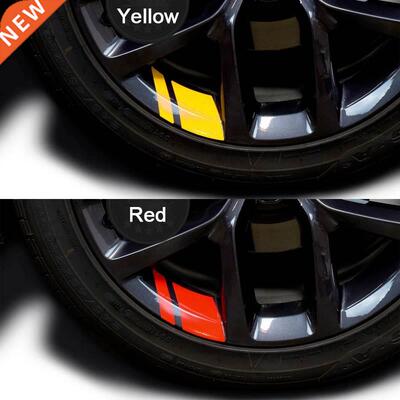 6Pcs Car Sticker Reflective Car Wheel Rim Vinyl Warning Stic