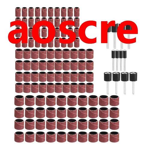 132pcs 120 Grit 1/4 3/8 1/2 Inch Sanding Drum With Sanding M