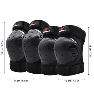 EVA Sports Elbow Knee Shin Armor Geer Guard Pads Protector f