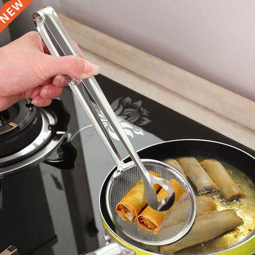 Oil Frying Clamp Filter Stainless Steel Spoon Vegetables Sna