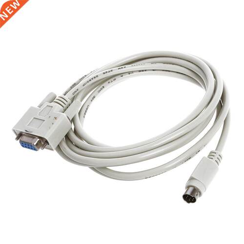 DB9P to 8P Mini Din RS232 Download Cable White 8.2 Ft for PL