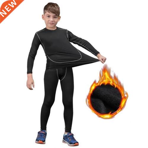 New Winter Thermal Underwear Set Children Plus Velvet Warm T