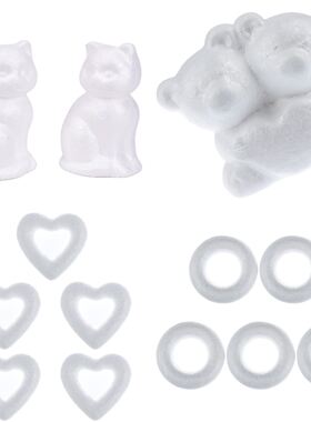 Modelling Polystyrene Styrofoam Foam Ball Bear Cat Heart Whi