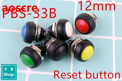 10PCS PBS-33b 12mm, no lock switch Small button switch water
