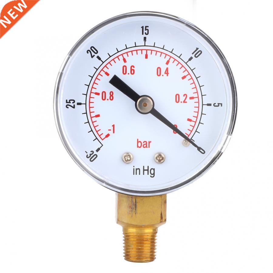 Vacuum Gauge -1-0Bar -30-0inHg 50mm 1/8 BSPT Bottom Connecti