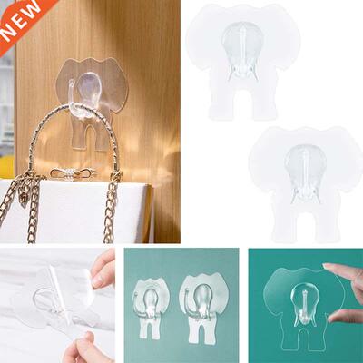 Transparent Strong Self Adhesive Elephant Shape Hook Punch-f