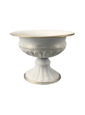 Vintage Metal Flower Vase Farmhouse Pot for Dried Floral Arr