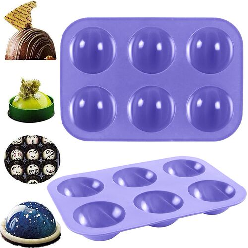 6 Holes Half Ball Sphere Chocolate Silicone Mold Pumpkin Sha