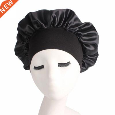 1pc Slk Head Wrap Shower Cap Adjust Sold Satn Bonnet Ha
