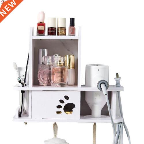 Multifunction Wall Shelf Bathroom Holder Hair Dryer Rack Toi