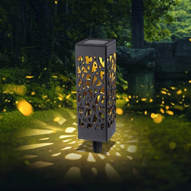LED Solar Light Waterproof Hollow Lamp Outdoors Lawn Stakes