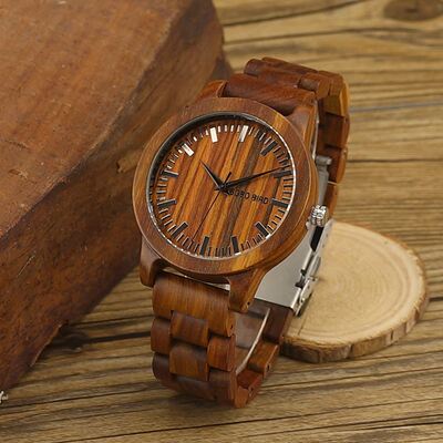 relogio masculino BOBO BIRD Wooden Men Wood Male Quartz Wr