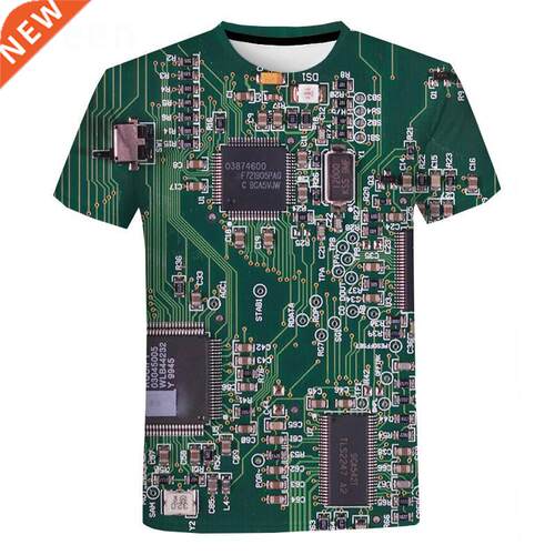 Electronic Chip Hip Hop T Shirt Men Women 3D Machine Printed