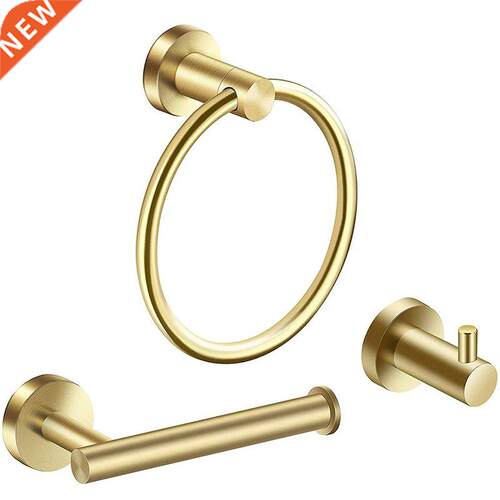Bathroom Hardware Accessories Set 3-Piece Gold Brushed Bathr