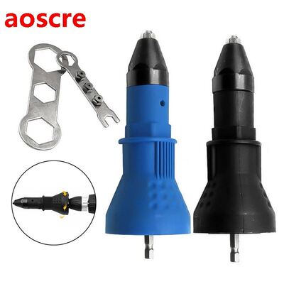 7Pcs/Set Electric Rivet Nut Gun Riveting Tool Cordless Rivet