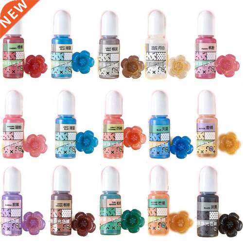 15Color Pearlescent Resn Pgment Lqud Pearl-luster Resn