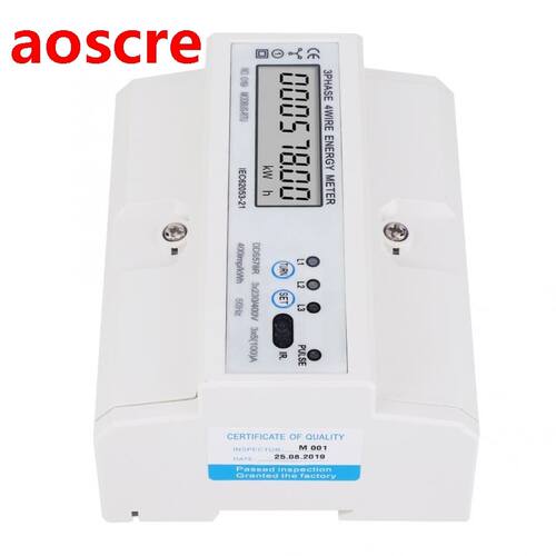 power monitor  Phase 4 Wire Digital LCD KWH Meter DIN Rail