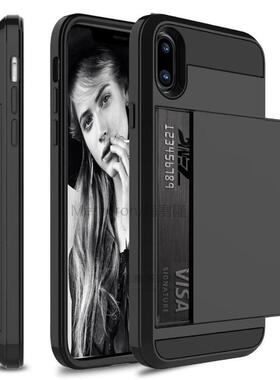 *iPhone X XS Max 7 8 XR 5 SE 6 Case Wallet Card Holder ID Sl