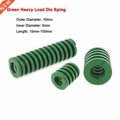 2Pcs Green Heavy Load Die Sping Outer Dia 10mm Spiral Stampi