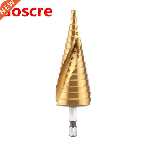 4mm-32mm HSS Spiral Grooved Step Drill Drills Bit High Speed