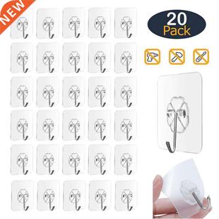 Transparent Wall Hooks Strong Self Adhesive Door Wall Hanger