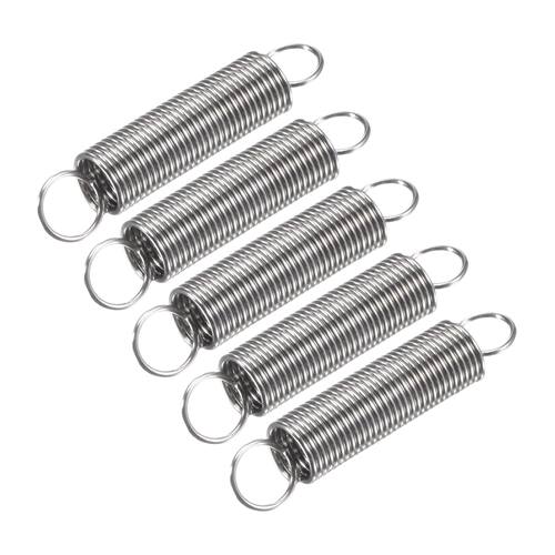 5pcs Extended Compression Spring,0mm-70mm Length 04 Stainl
