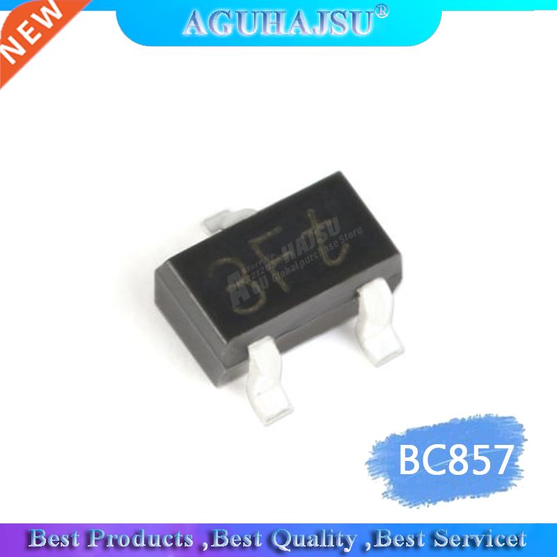 100PCS BC857B SOT23 BC857 SOT SMD SOT-23 3F new 0.1A/45V PNP