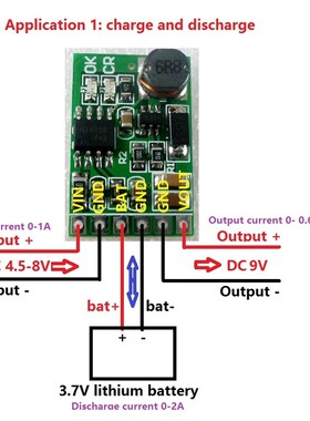 9V 2in1 Charger & Discharger Board DC-DC Converter Step-up M