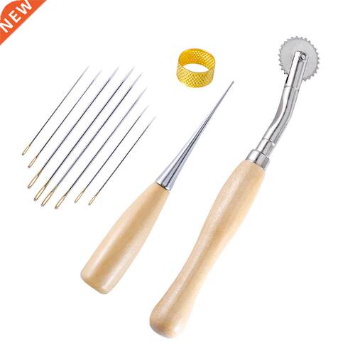 Leather Craft Tools Kit Hand Sewing Stitching Punching Cutti