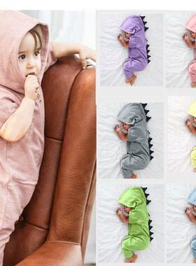 Baby clothes Hooded Dinosaur Jumpsuit Baby clothes Newborn I
