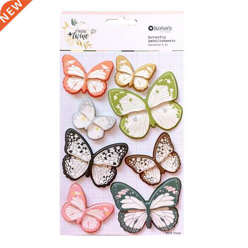 CRZCrafter Butterfly Sticker Self adhesive Glitter design f