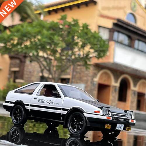 1:20 Movie Car INITIAL D Toyota AE86 Alloy Car Model Diecast