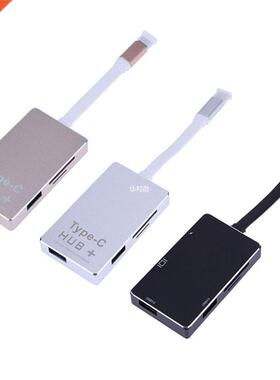 6 in 1 Type-C 3.1 to 2 US3.0 Hu+ SD/TF Card Reader w/ 4K H