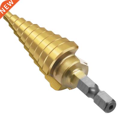 4-22 HSS Step Drill Bit Straight Groove Titanium Coated Wood