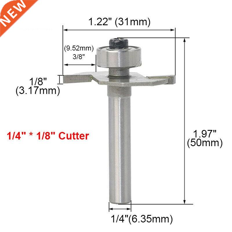 T Slot Router Bit 1/4 Shank 1/8 Cutting Depth 2 Flutes