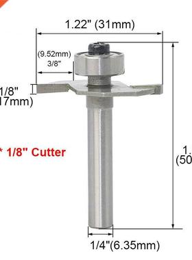 T Slot Router Bit 1/4 Shank 1/8 Cutting Depth 2 Flutes