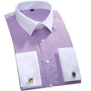 Quality & Gentle Formal Mens French Cuff Dress Shirt Men Lon